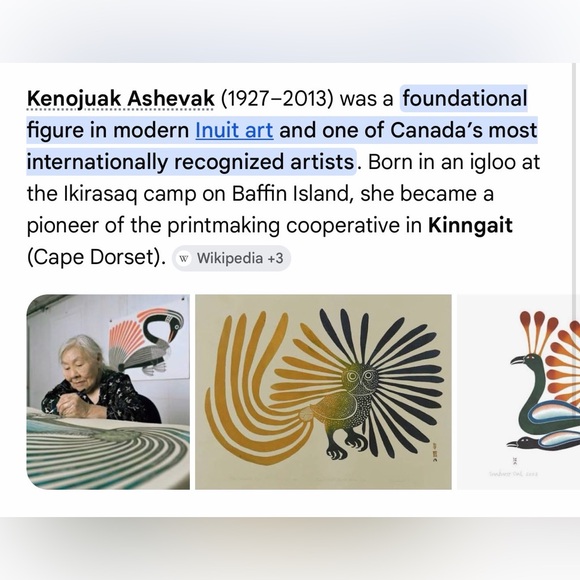 Kenojuak Ashevak ‘The Enchanted Birds’ Silk Scarf - Picture 15 of 15